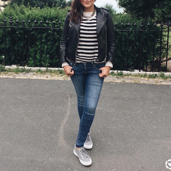 SUPERGA Italian Leather FGLU Fantasia Grey Sneakers NEW IN BOX - Picture 8 of 16